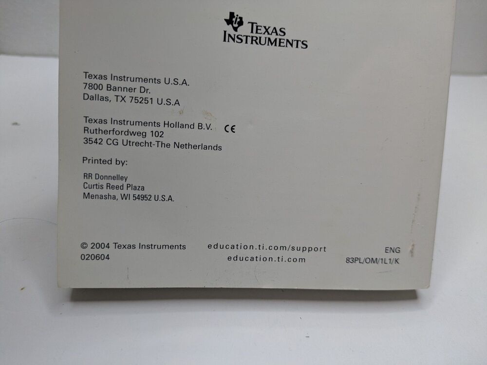 Texas Instruments TI-83 Plus Graphing Calculator W/Cover And Manual Tested Works - Picture 6 of 9